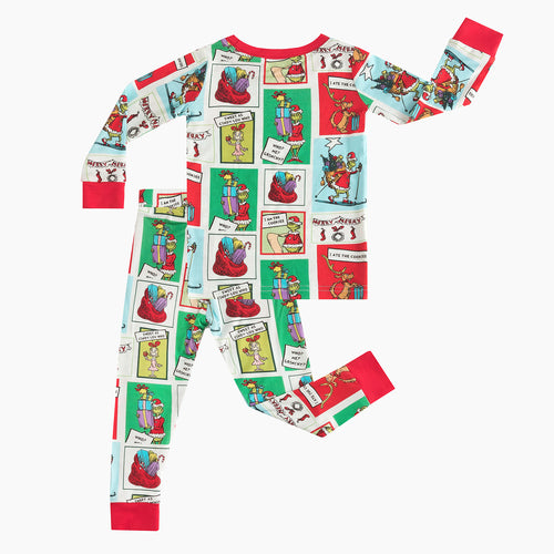 Christmas Sale Green Guy Gift Kids Bamboo 2 Pieces Pajama Set