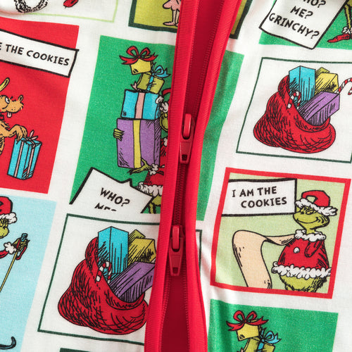 Christmas Green Guy Gift Bamboo Zipper Romper