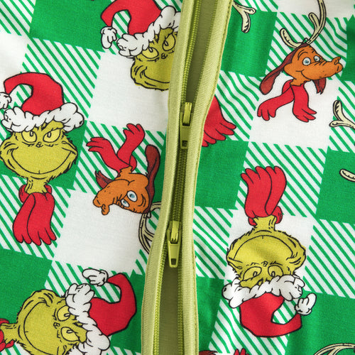 Christmas Plaid Green Guy Bamboo Red Zippy