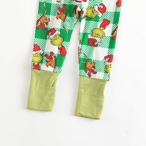 Christmas Plaid Green Guy Bamboo Red Zippy