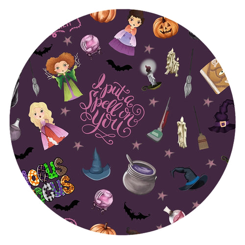 Halloween Witch Sisters Smell Children Kids Bamboo Two-Piece Pajama Set