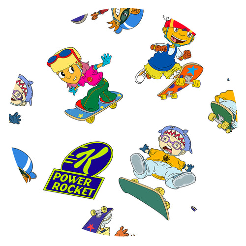 Rocket Skateboard Baby Bamboo Zipper Romper Pajama