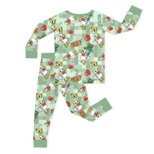 My World Green Kids Bamboo Two-Piece Pajama Set