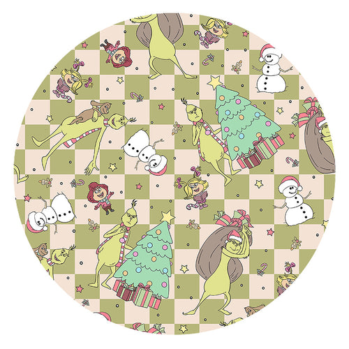 Christmas Green Face Stole Gift Plaid Bamboo Family Matching Pajamas