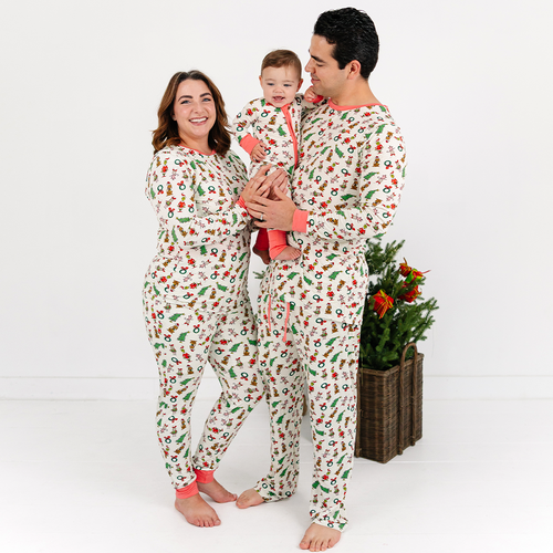 Christmas Green Face Pals and Tree Bamboo Family Matching Pajamas