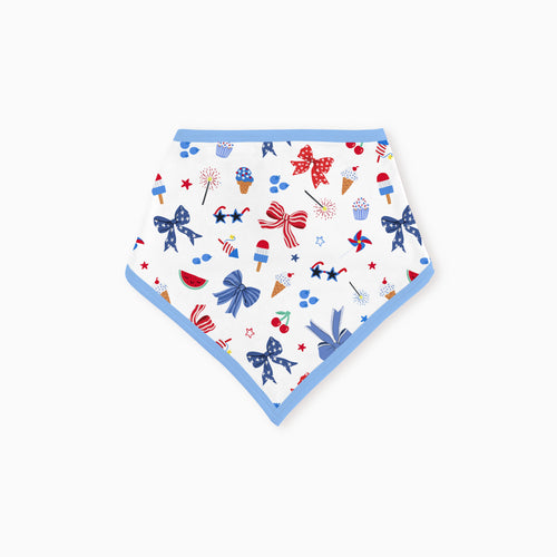 4th of July Bow Bamboo Baby Bib