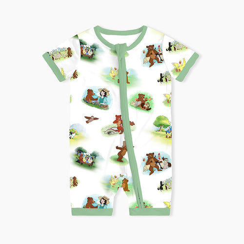 سباق كارتون بيبي بيامبو بامبو قصير الرومس بيجاما