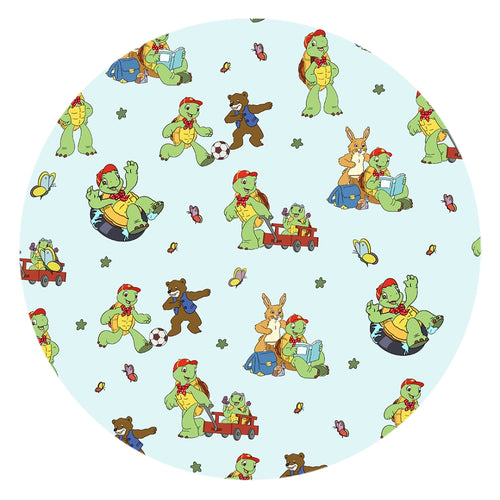 Green Turtle Baby Bamboo Zipper Romper Pajamas