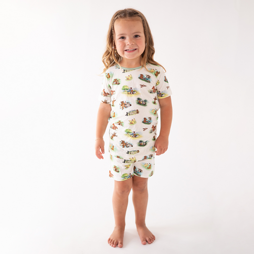 Little Cute Bear Kids Bamboo Short Two-Piece Pajama Set