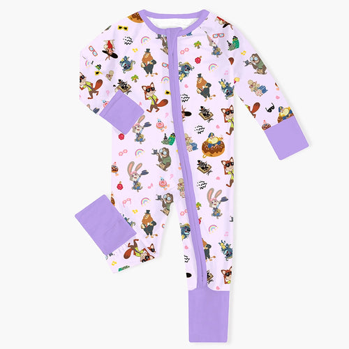Crazy Zoo Baby Bamboo Zipper Romper Pajamas