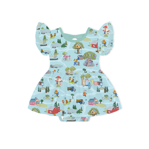 Bear Family Life Twirl Dress With Bodysuit