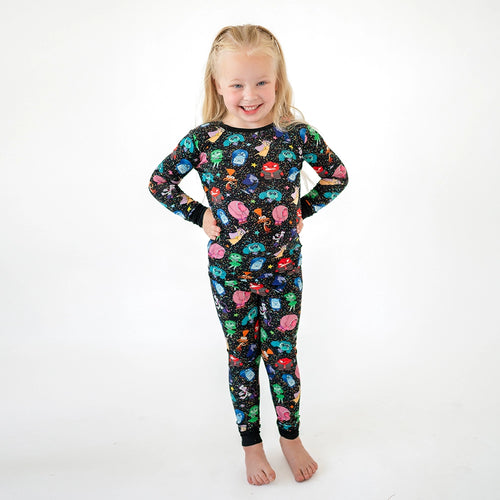 سباق Car Cartoon Kids Bamboo Short Pajama Set