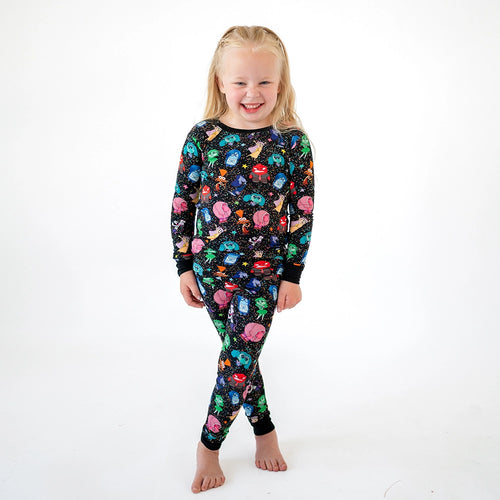 سباق Car Cartoon Kids Bamboo Short Pajama Set