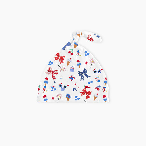 4th of July Bow Knotted Cap