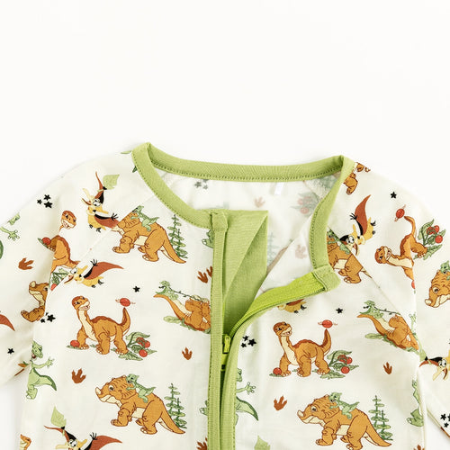 Dinosaur Adventure Baby Bamboo Zipper Romper Pajamas