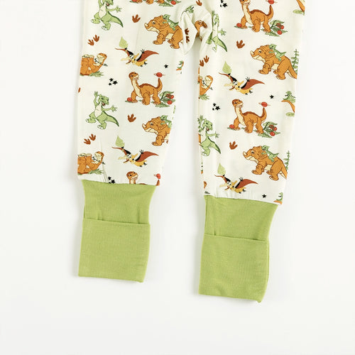Dinosaur Adventure Baby Bamboo Zipper Romper Pajamas