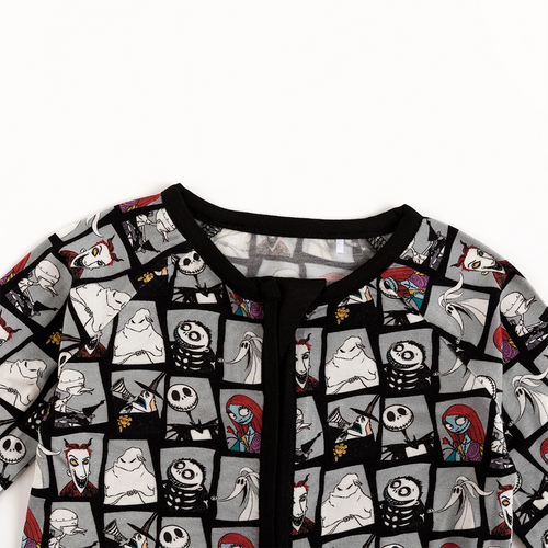 King of Halloween Town Baby Bamboo Zipper Romper Pajamas