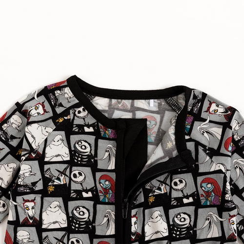 King of Halloween Town Baby Bamboo Zipper Romper Pajamas