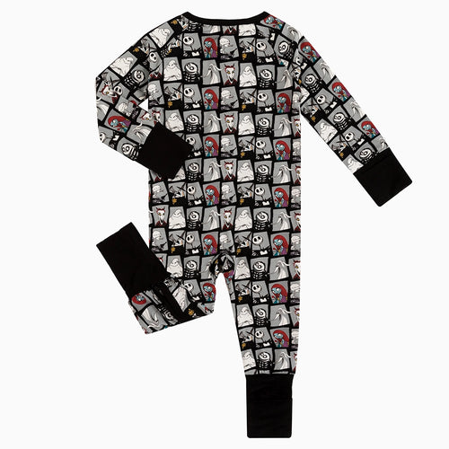 King of Halloween Town Baby Bamboo Zipper Romper Pajamas