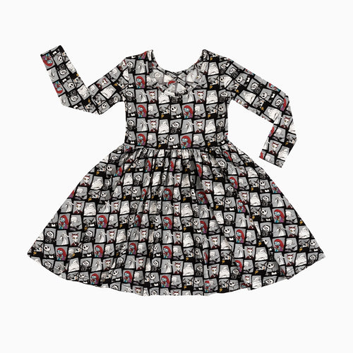 King of Halloween Town Kids Bamboo Long Sleeves Dress