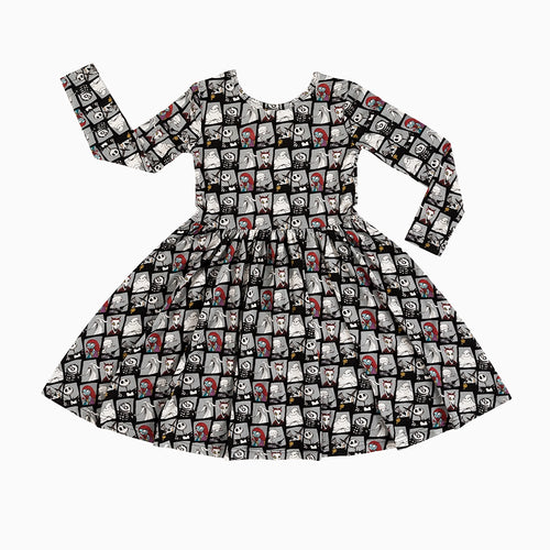 King of Halloween Town Kids Bamboo Long Sleeves Dress
