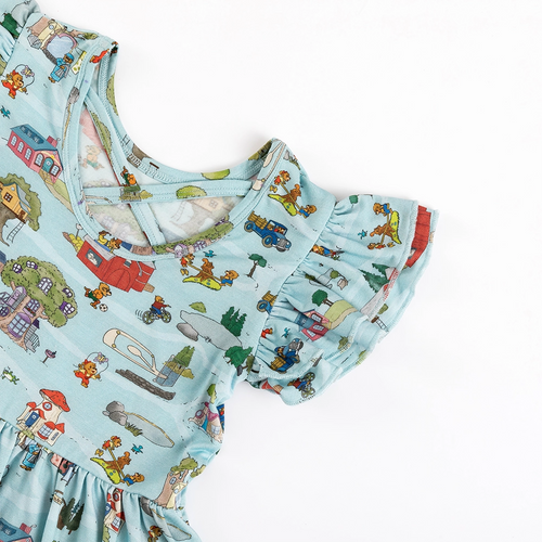 Bear Family Life Kids Bamboo Short Sleeves Dress