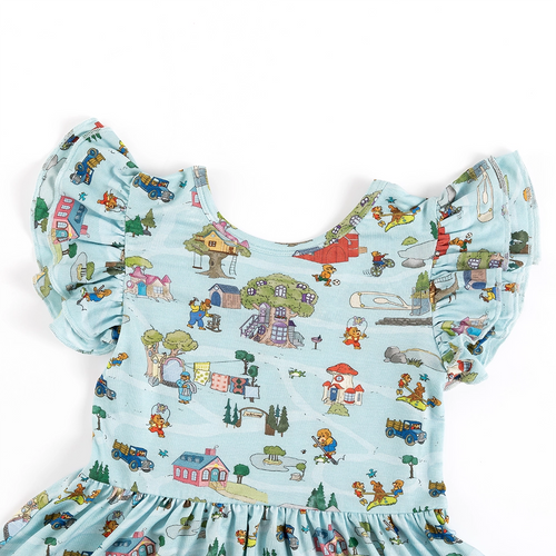 Bear Family Life Kids Bamboo Short Sleeves Dress