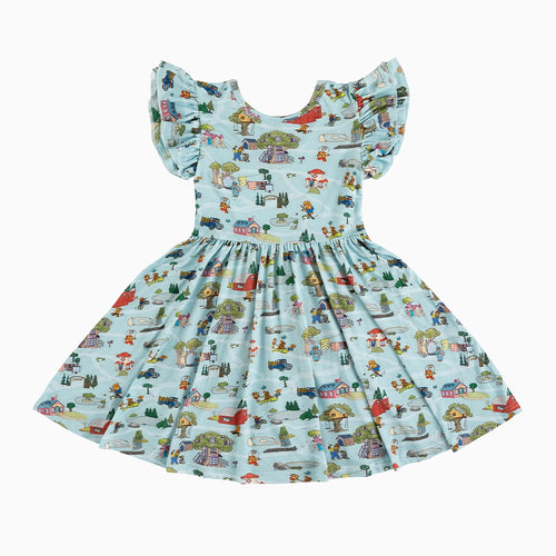 Bear Family Life Kids Bamboo Short Sleeves Dress