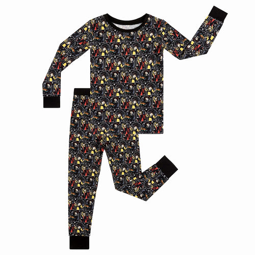 Halloween Witch Sisters Kids Bamboo Two-Piece Pajama Set