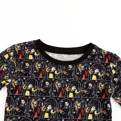 Halloween Witch Sisters Kids Bamboo Two-Piece Pajama Set