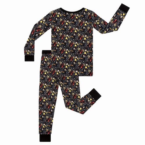 Halloween Witch Sisters Kids Bamboo Two-Piece Pajama Set
