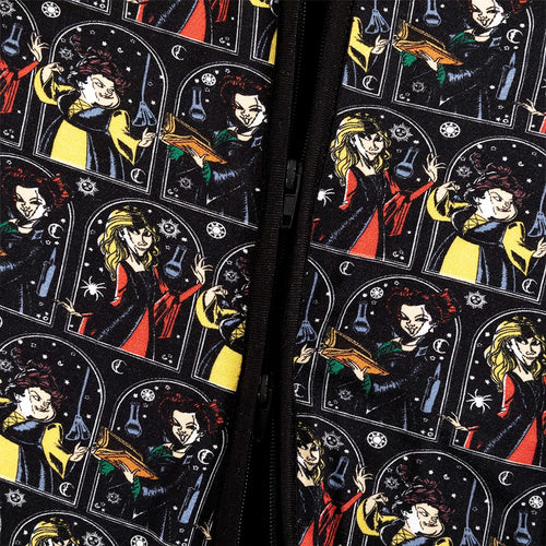 Halloween Witch Sisters Baby Bamboo Zipper Romper Pajamas