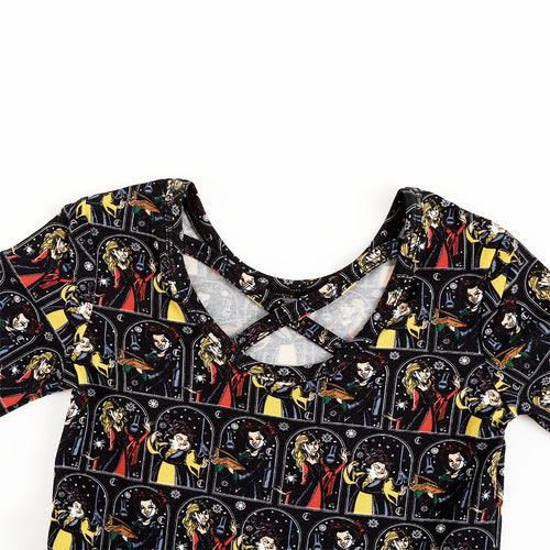 Halloween Witch Sisters Kids Bamboo Long Sleeves Dress