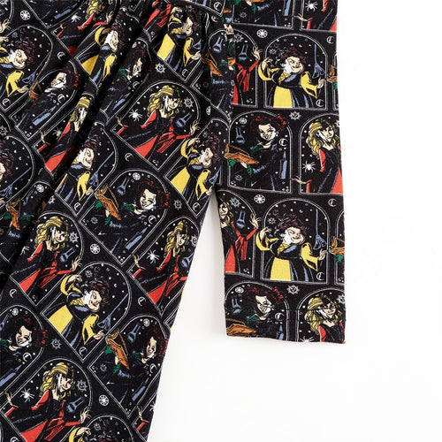 Halloween Witch Sisters Kids Bamboo Long Sleeves Dress