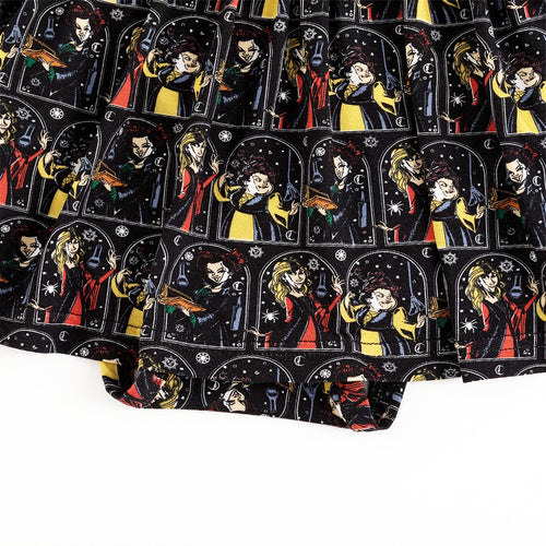 Halloween Witch Sisters Long Sleeve Twirl Dress With Bodysuit