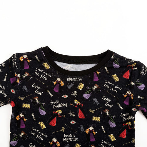 Halloween Witch Sisters Spell Kids Bamboo Two-Piece Pajama Set