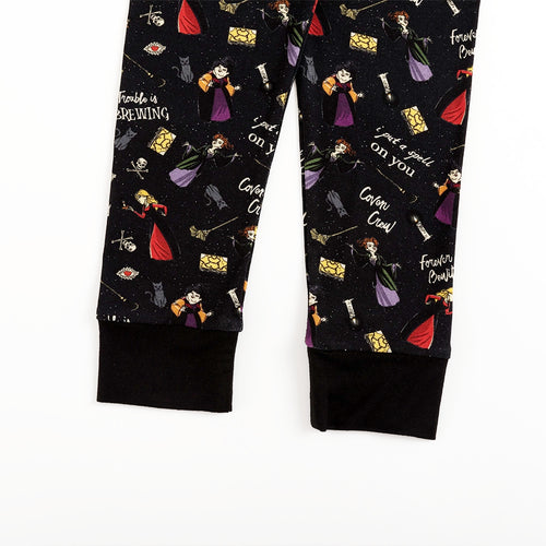 Halloween Witch Sisters Spell Kids Bamboo Two-Piece Pajama Set