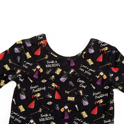 Halloween Witch Sisters Spell Kids Bamboo Long Sleeves Dress