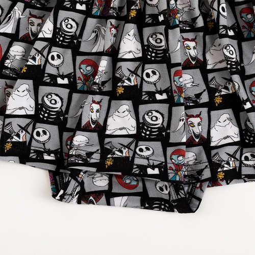 King of Halloween Town Long Sleeve Twirl Dress With Bodysuit