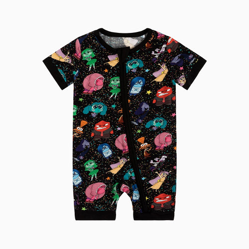 Brain Friend Baby Bamboo Short Zipper Romper Pajamas