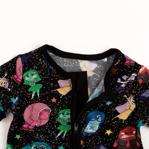 Brain Friend Baby Bamboo Short Zipper Romper Pajamas