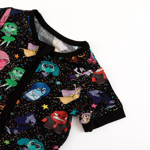 Brain Friend Baby Bamboo Short Zipper Romper Pajamas