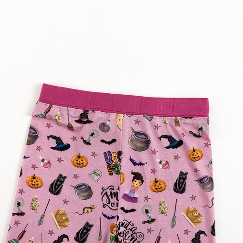 Halloween Witch Sisters Smell Children Purple Kids Bamboo Two-Piece Pajama Set