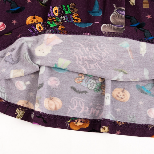 Halloween Witch Sisters Smell Children Kids Bamboo Long Sleeves Dress