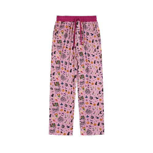 Halloween Witch Sisters Smell Children Purple Bamboo Family Matching Pajamas