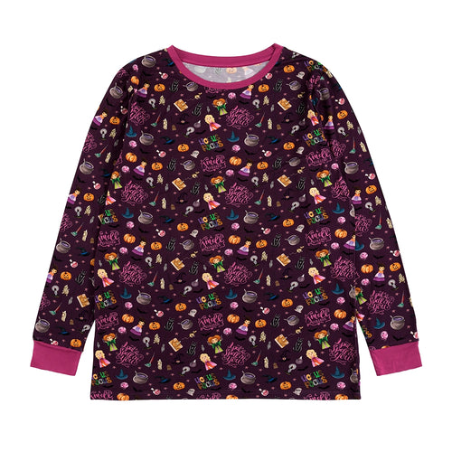 Halloween Witch Sisters Smell Children Bamboo Family Matching Pajamas