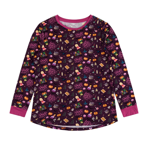 Halloween Witch Sisters Smell Children Bamboo Family Matching Pajamas