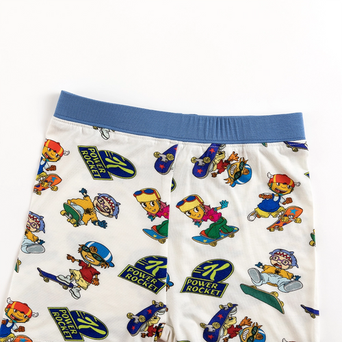 Rocket Skateboard Kids Bamboo Short Two-Piece Pajama Set