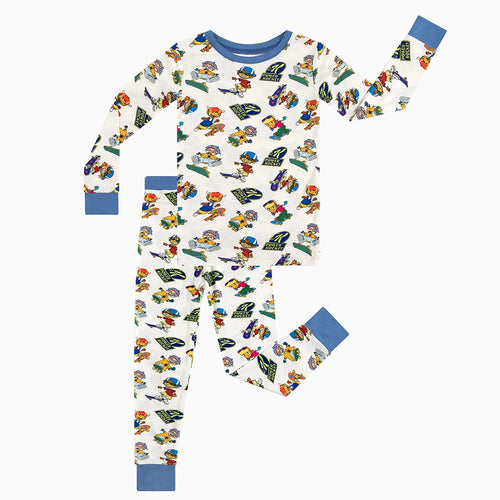 Rocket Skateboard Kids Bamboo Two-Piece Pajama Set