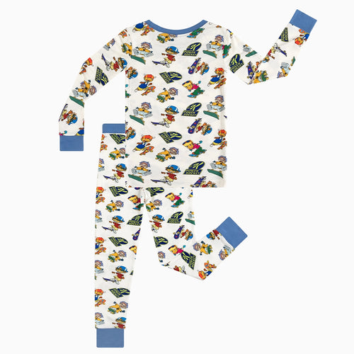 Rocket Skateboard Kids Bamboo Two-Piece Pajama Set